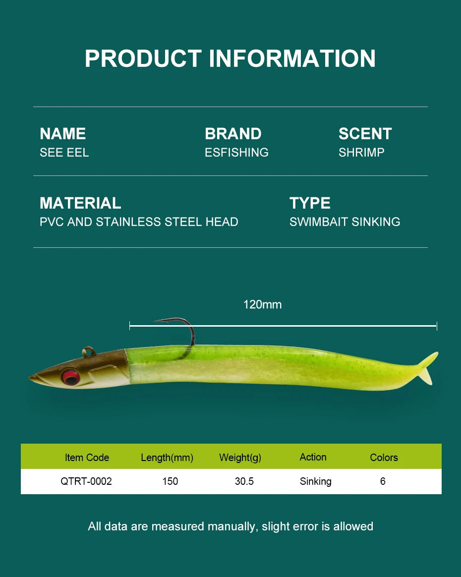 ESFISHING - Sea eel Finness 150mm