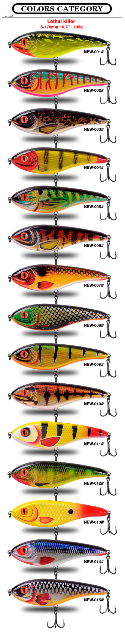 Lipless Jerkbait 170mm