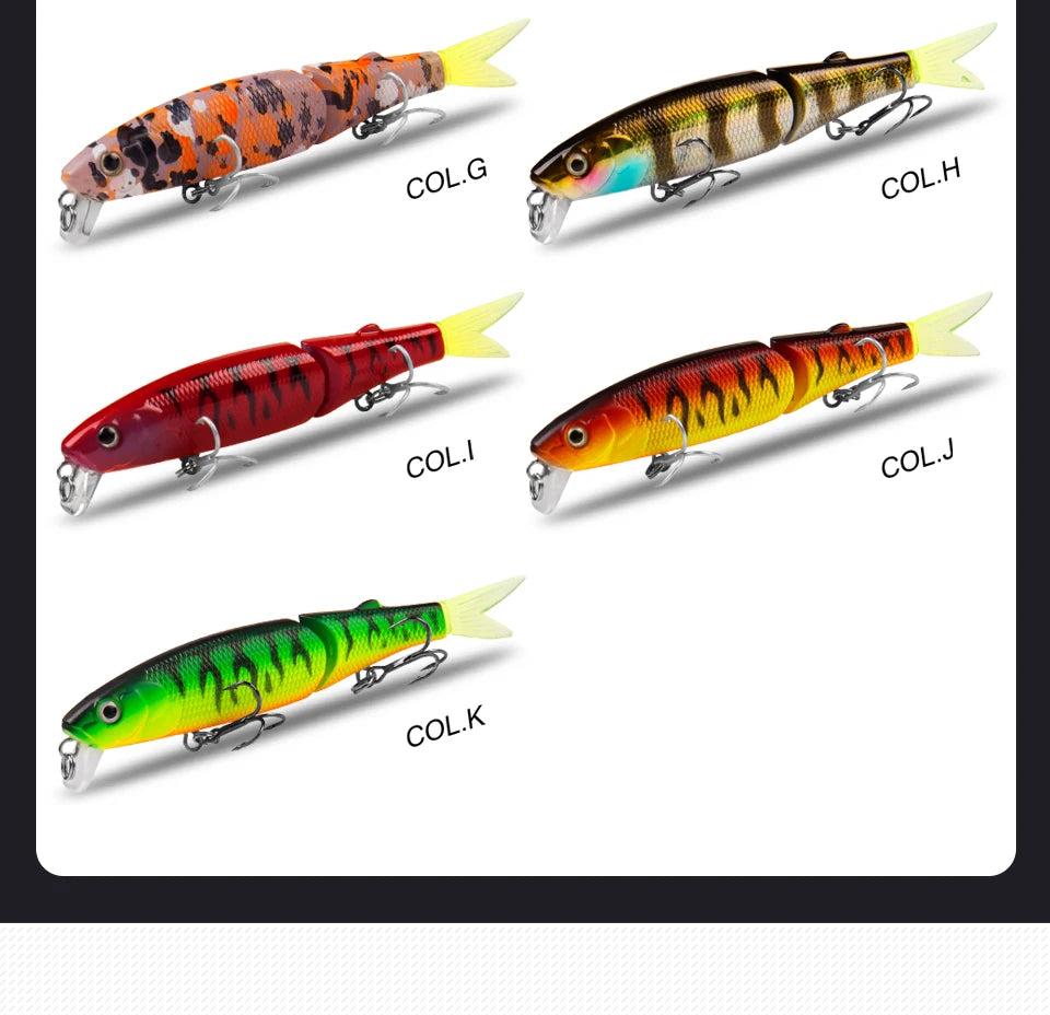 Lot de 5 jerkbaits articulés