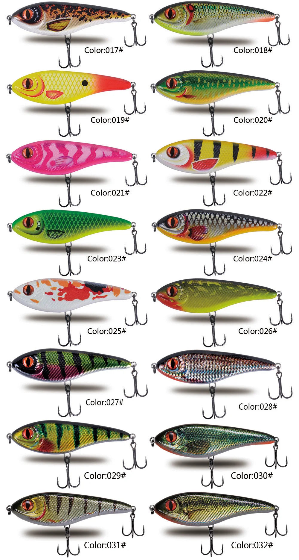 Lipless Jerkbait 68mm 78mm 90mm 105mm