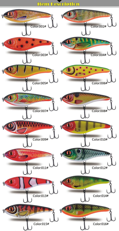 Lipless Jerkbait 68mm 78mm 90mm 105mm